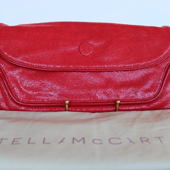 Stella McCartney Red Leather Clutch - Vegan - Picture 2 of 9
